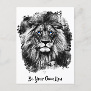 *~* Artsy AP23 Artistic Painting SILVER LION Postcard