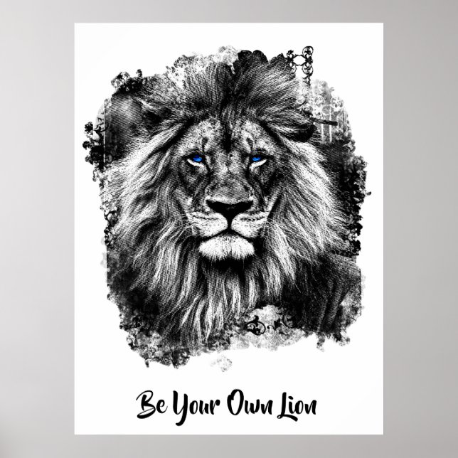 *~* Artsy AP23 Artistic Painting  SILVER LION Poster (Front)