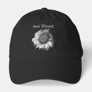 Artsy B&W Sunflower Hat