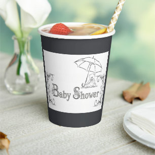 Artsy Baby Shower Paper Cups