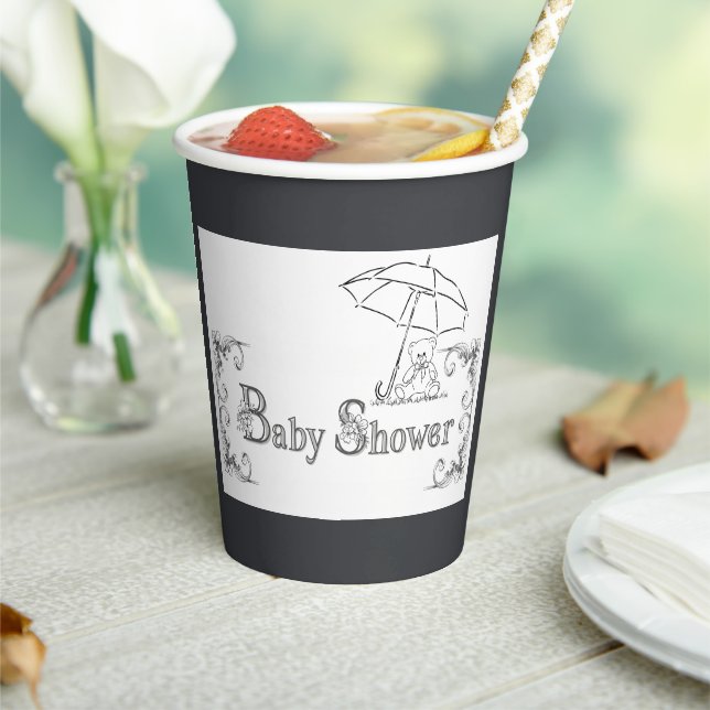 Artsy Baby Shower Paper Cups (Insitu)