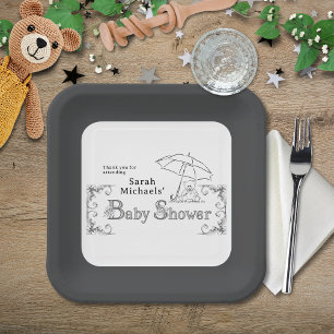 Artsy Baby Shower Paper Plates