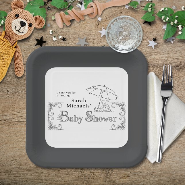 Artsy Baby Shower Paper Plates (Creator Uploaded)