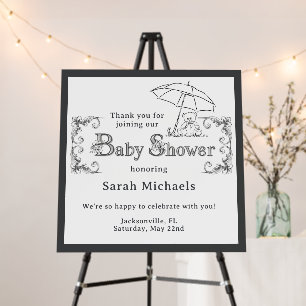 Artsy Baby Shower Welcome Sign