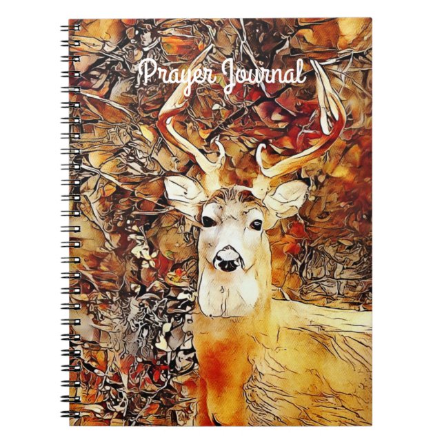 Artsy Beautiful Deer Buck Prayer Journal (Front)