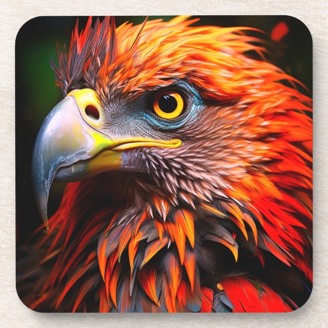 Artsy Bird Beverage Coaster (Front)