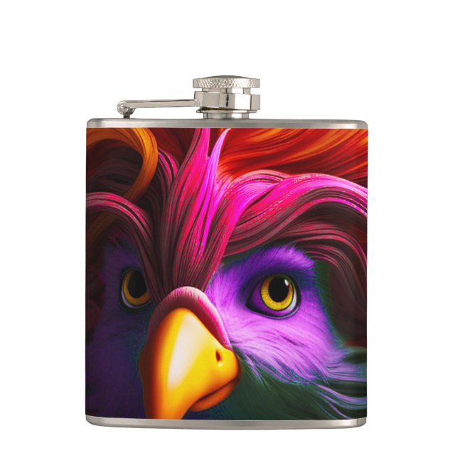 Artsy Bird Flask (Front)