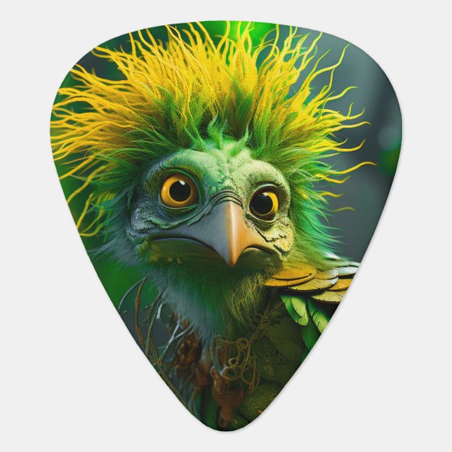 Artsy Bird Guitar Pick (Front)