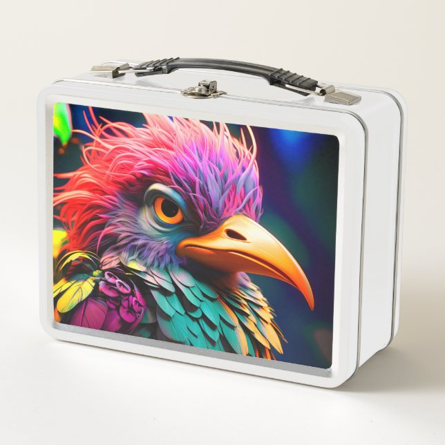 Artsy Bird Metal Lunch Box (Front)