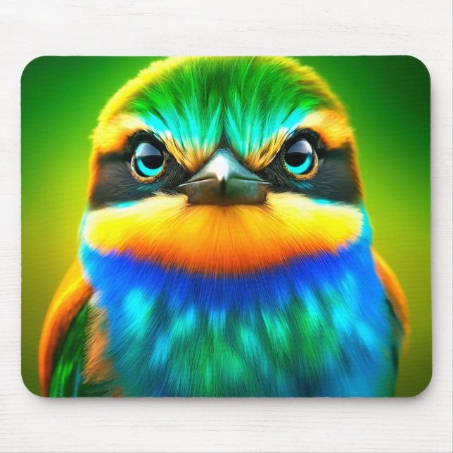 Artsy Bird Mouse Pad (Front)