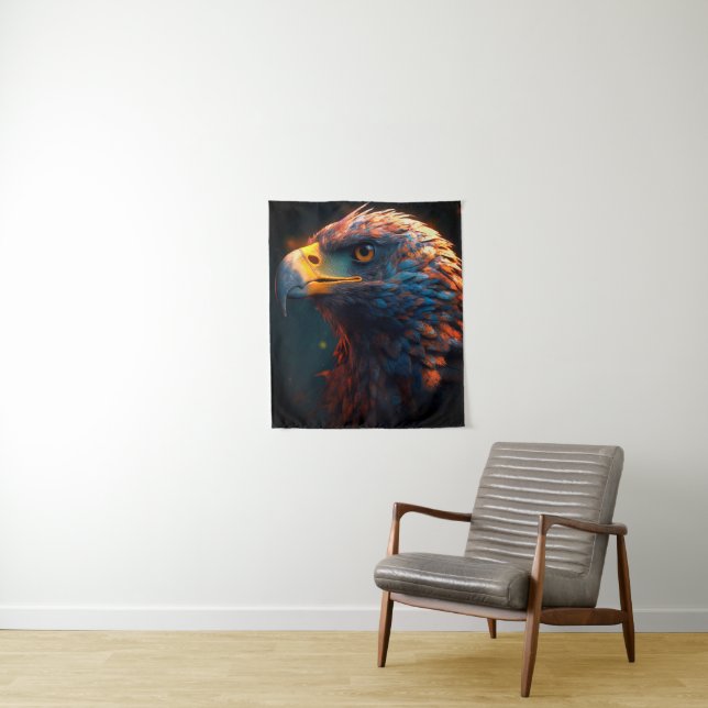 Artsy Bird Tapestry (In Situ)