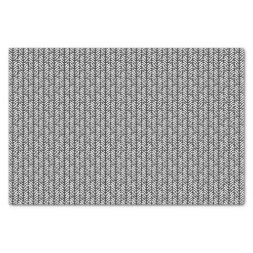 Artsy Black Gray White Abstract Zigzag Stripes Art Tissue Paper