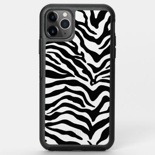 Artsy Black White Funky Zebra Print Pattern OtterBox Symmetry iPhone 11 Pro Max Case
