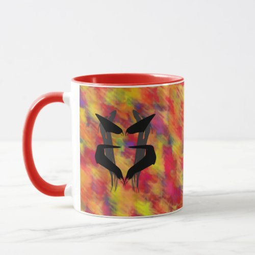 Artsy Blue Psychiatrist Rorschach Blot  Mug