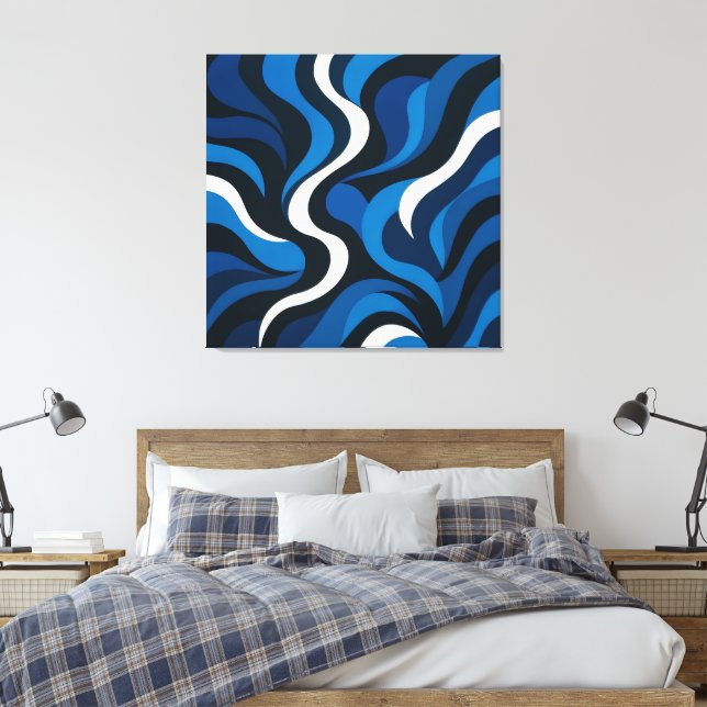 Artsy Blue Wall Decor (Insitu(Bedroom))