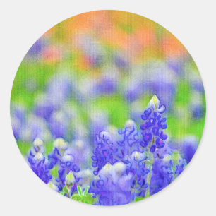 Artsy Bluebonnet and Indian Paintbrush Sticker