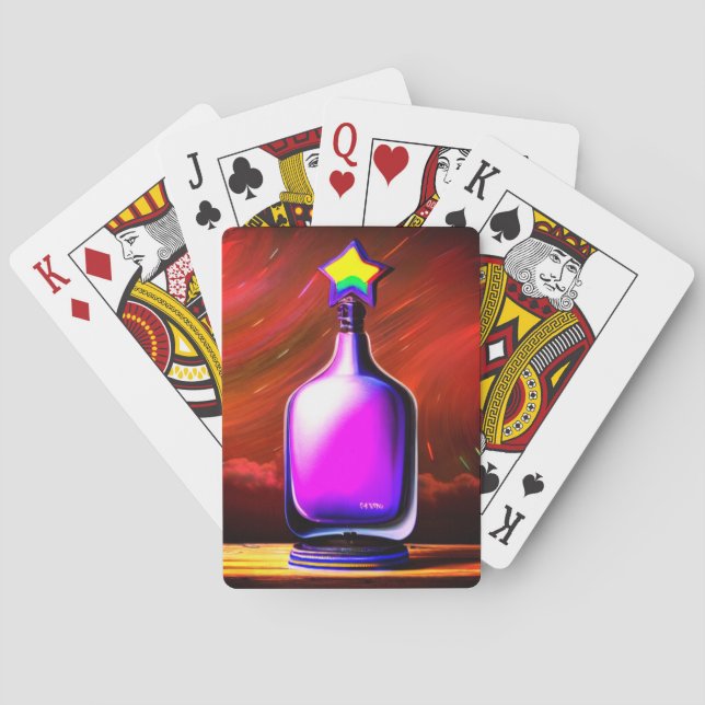 Artsy Bottle Poker Cards (Back)