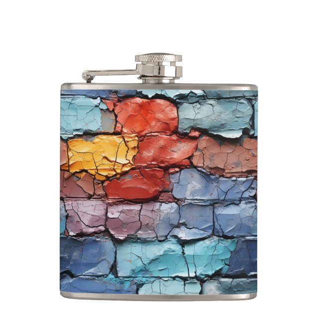 Artsy Brick Wall Flask (Front)