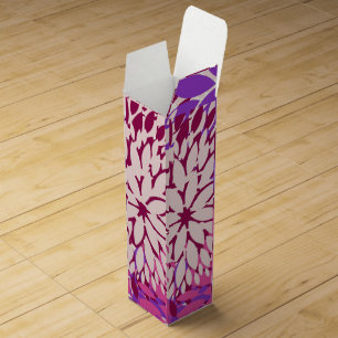Artsy Burgundy Peach Purple Dahlia Melange Wine Box
