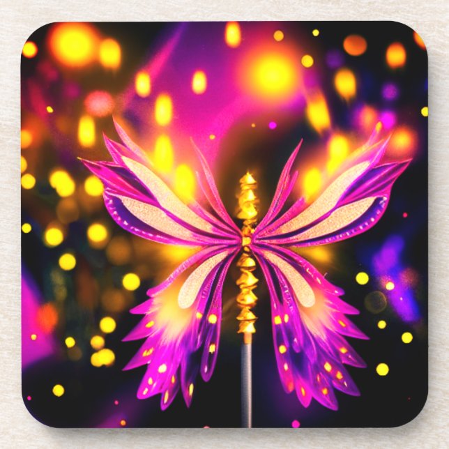Artsy Butterfly Beverage Coaster (Front)