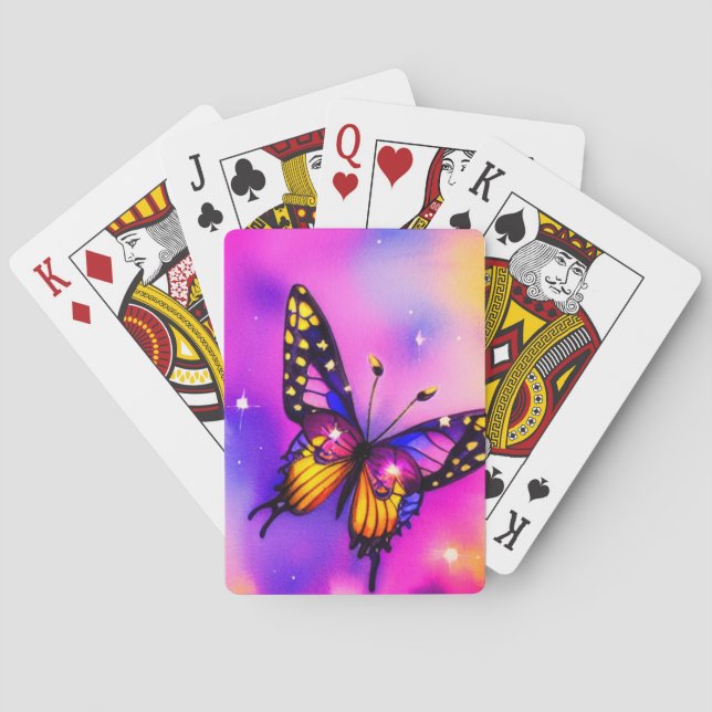 Artsy Butterfly Poker Cards (Back)