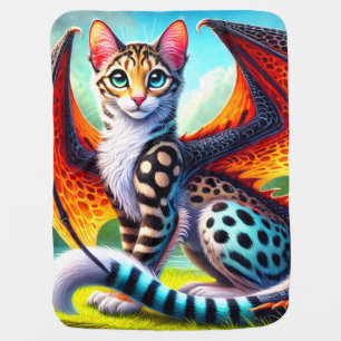 Artsy Cat Creature Baby Blanket