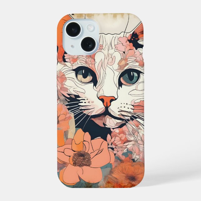 Artsy Cat Iphone Case (Back)