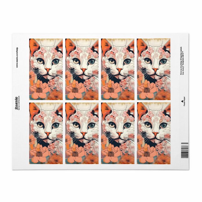 Artsy Cat Label (Full Sheet)