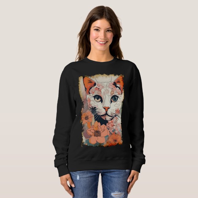 Artsy Cat Sweatshirt (Front Full)