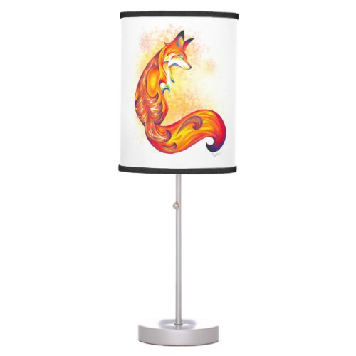 Artsy Chic  Cute Red Fox Lampshade Table Lamp
