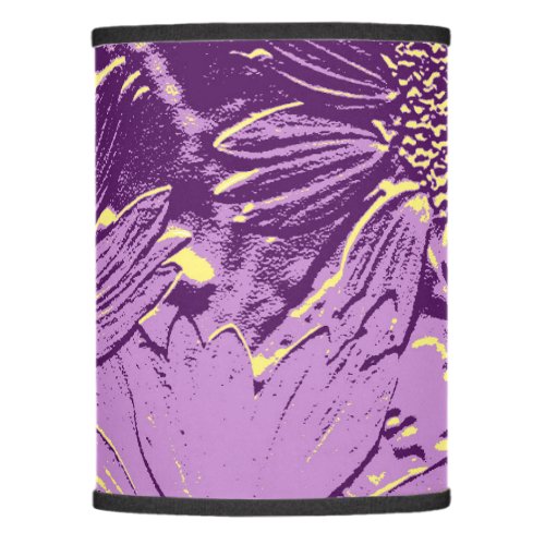 Artsy Chic Purple  Gold Floral Lampshade