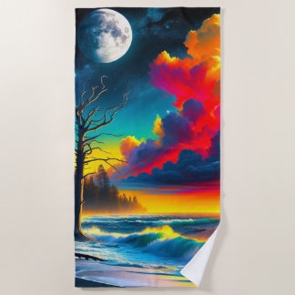 Artsy Cloud Design Beach Towel