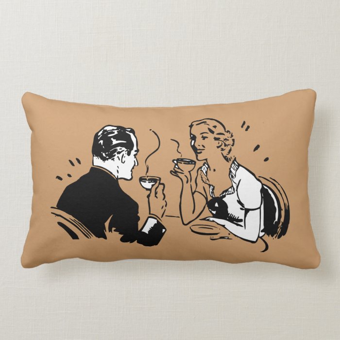 Artsy Coffee Date Throw Pillow