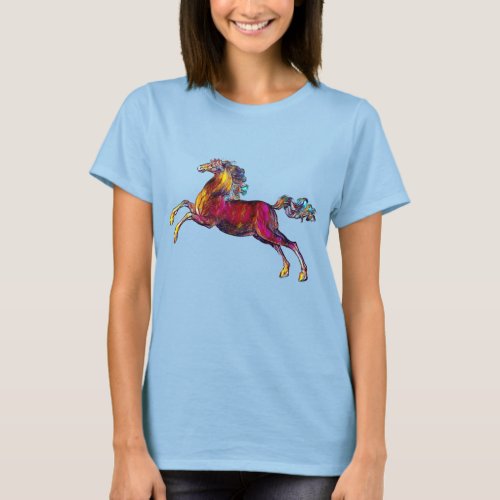 Artsy Colorful Horse T_Shirt