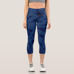 Artsy Cool Navy Blue Tie Dye Pattern Capri Leggings<br><div class="desc">This cool, bohemian, and artsy pattern is perfect for the summer months. It features a hand-painted dark and light navy blue tie-dye pattern. It's artistic, modern, hipster, and trendy. ***IMPORTANT DESIGN NOTE: For any custom design request such as matching product requests, color changes, placement changes, or any other change request,...</div>