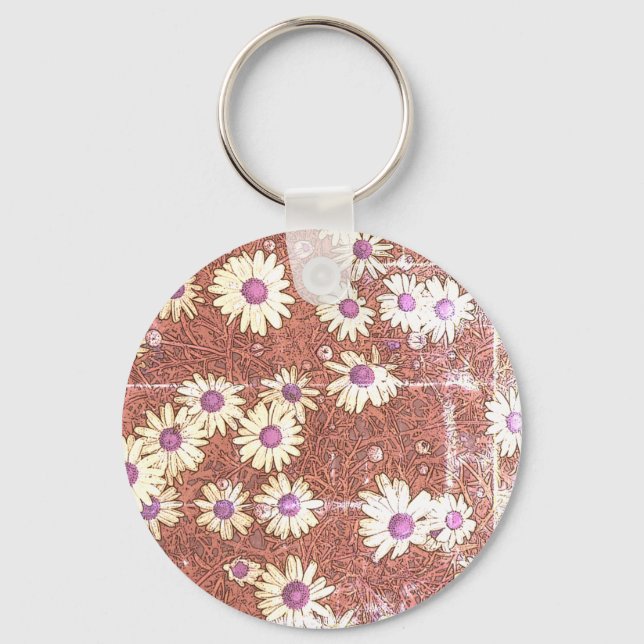 Artsy Daisies Keychain (Front)