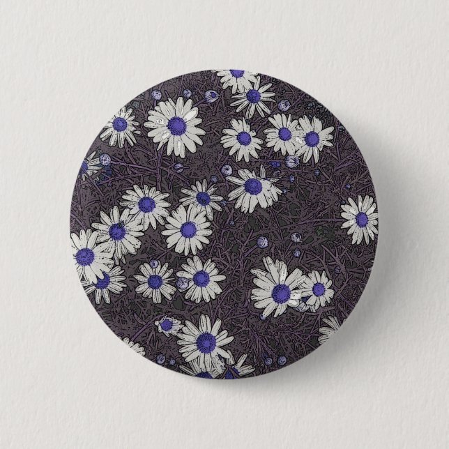 Artsy Daisies Pinback Button (Front)