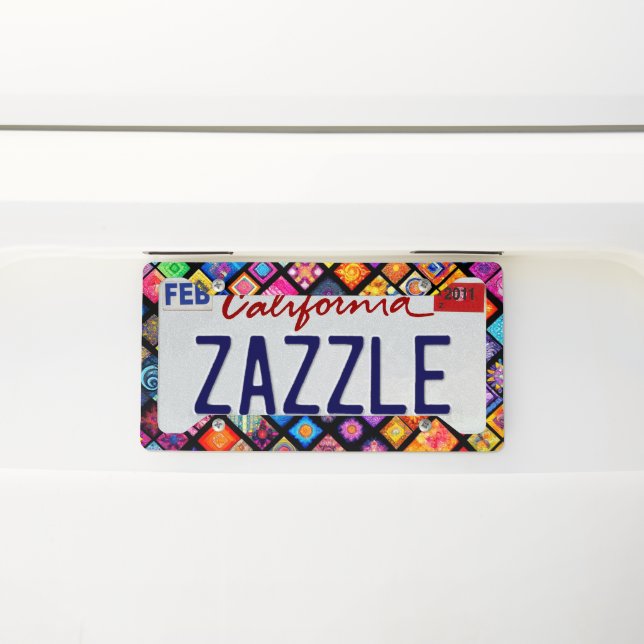 Artsy Design License Plate Frame (On Car)