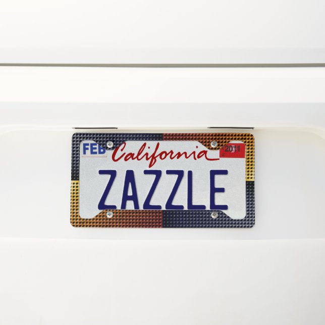 Artsy Design License Plate Frame (On Car)