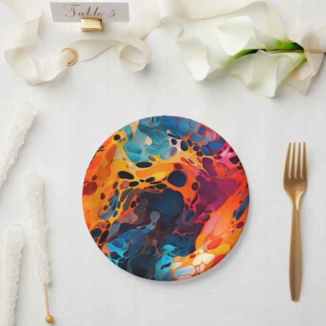 Artsy Design Paper Plates (Wedding)