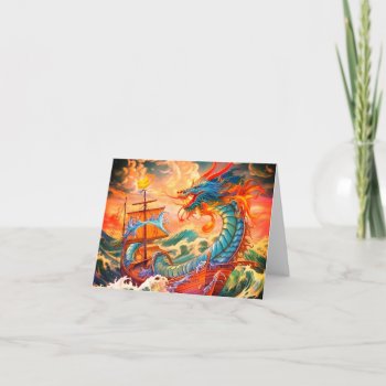Artsy Dragon Card by MarblesPictures at Zazzle
