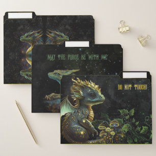 Artsy dragon family members custom file folder