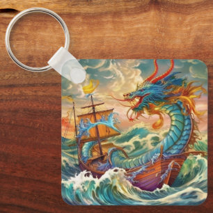 Artsy Dragon Keychain