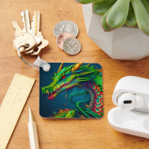 Artsy Dragon Keychain