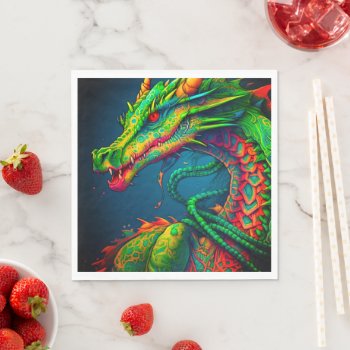 Artsy Dragon Napkins by MarblesPictures at Zazzle