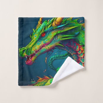 Artsy Dragon Wash Cloth by MarblesPictures at Zazzle