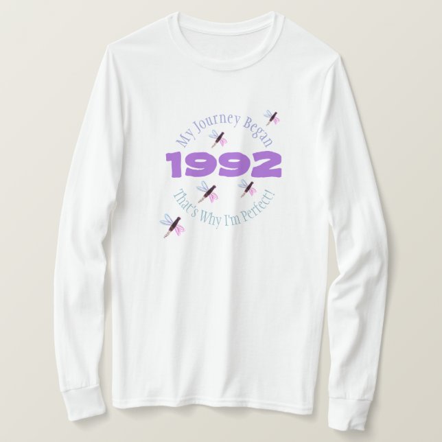 Artsy Dragonfly Accented T-Shirt (Design Front)