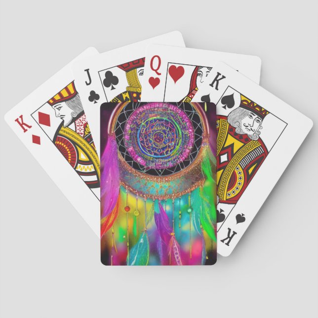 Artsy Dream Catcher Poker Cards (Back)
