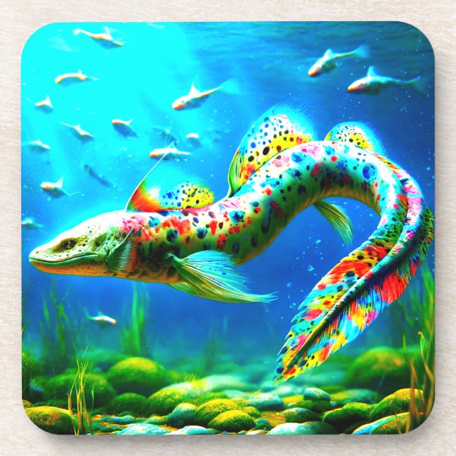 Artsy Eel Beverage Coaster (Front)