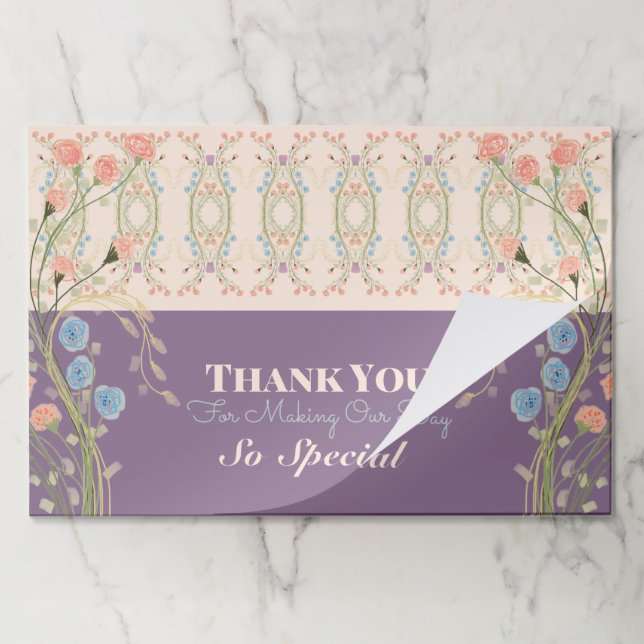 Artsy Elegant Fancy Paper Placemat 25 Piece (Folded)